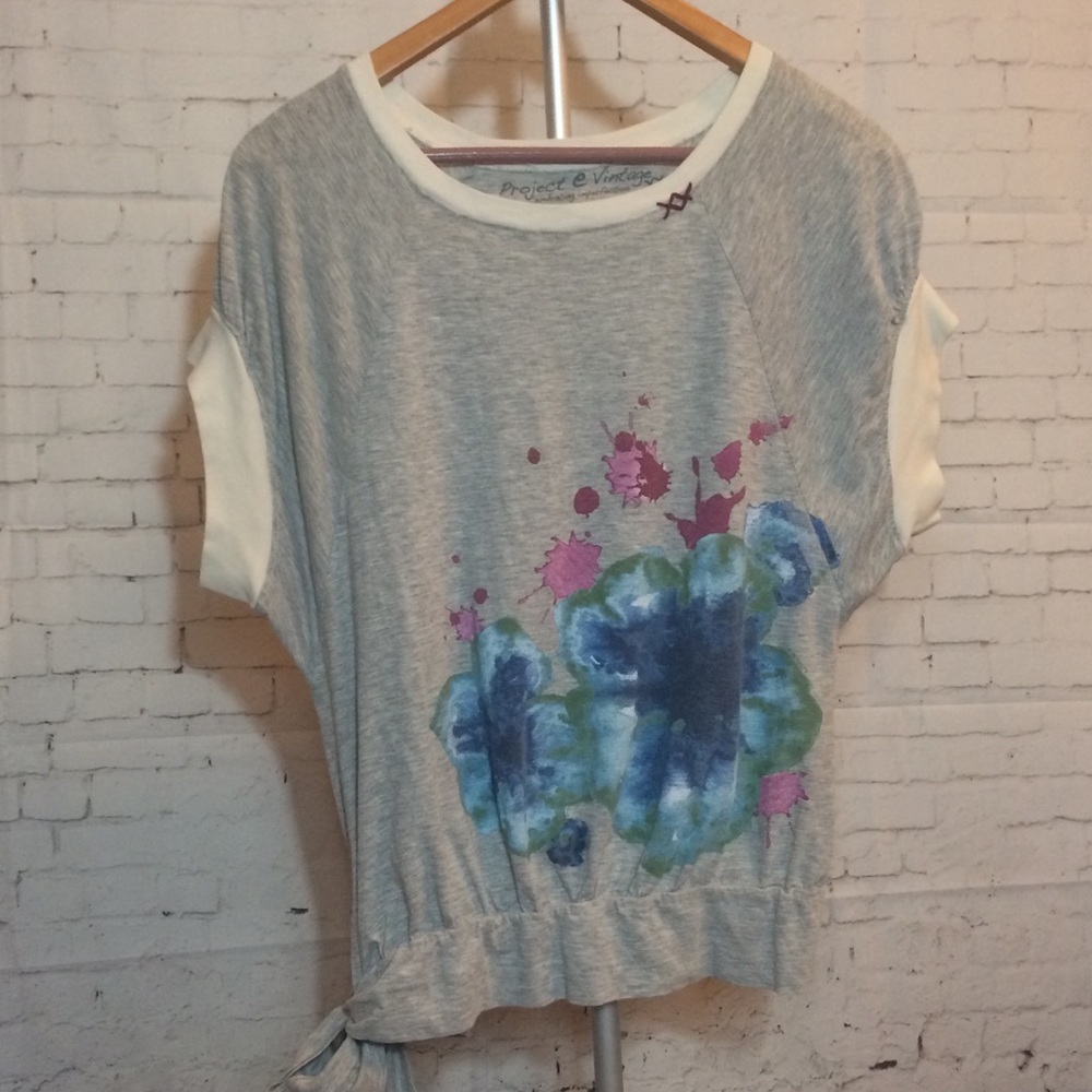 ❤️Floral Print Oversized Off the Shoulder Top